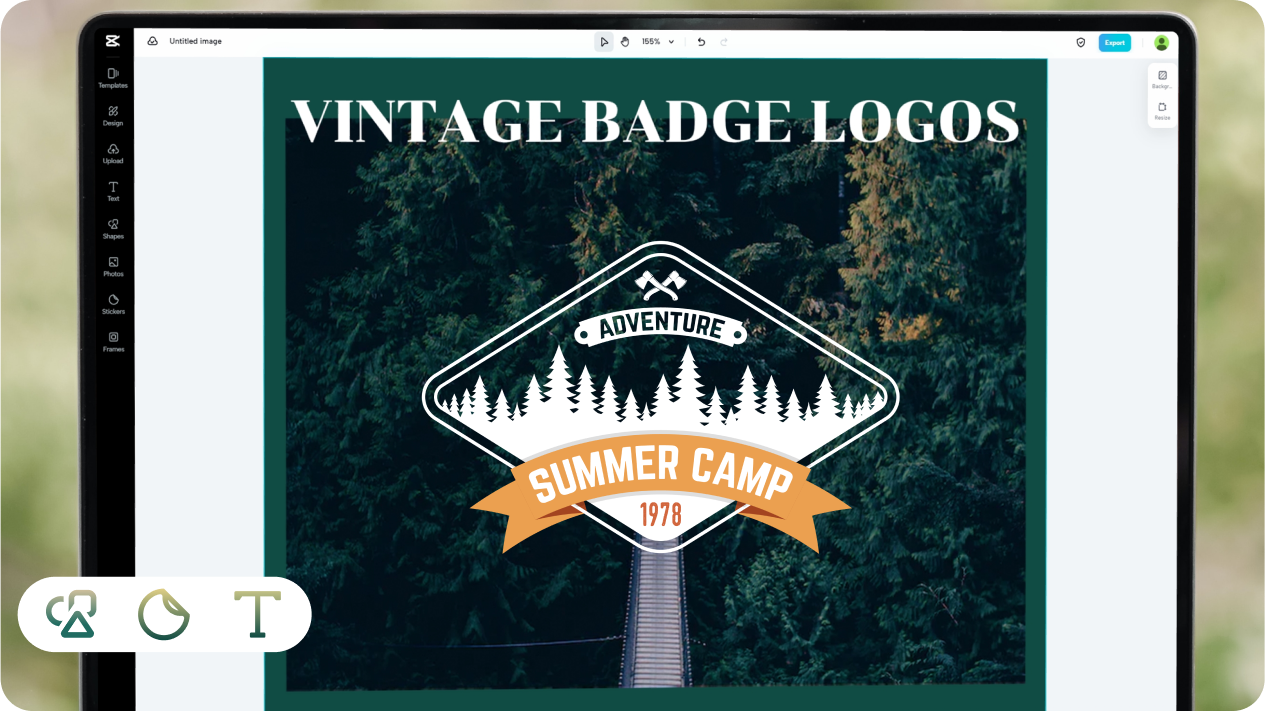 Create vintage badge logos